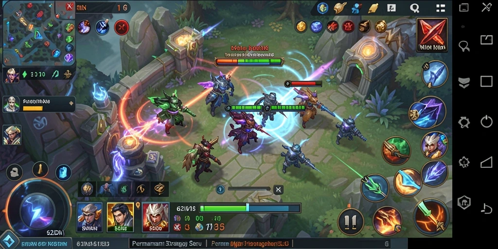 Tampilan gameplay 62IDN dengan strategi dan pertempuran yang mendebarkan.