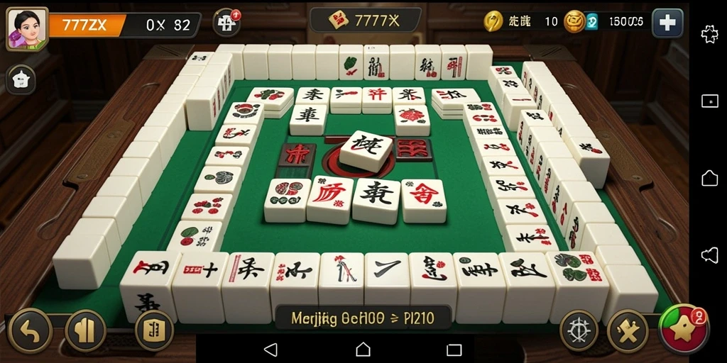 Tampilan gameplay Mahjong yang seru di 777ZX.