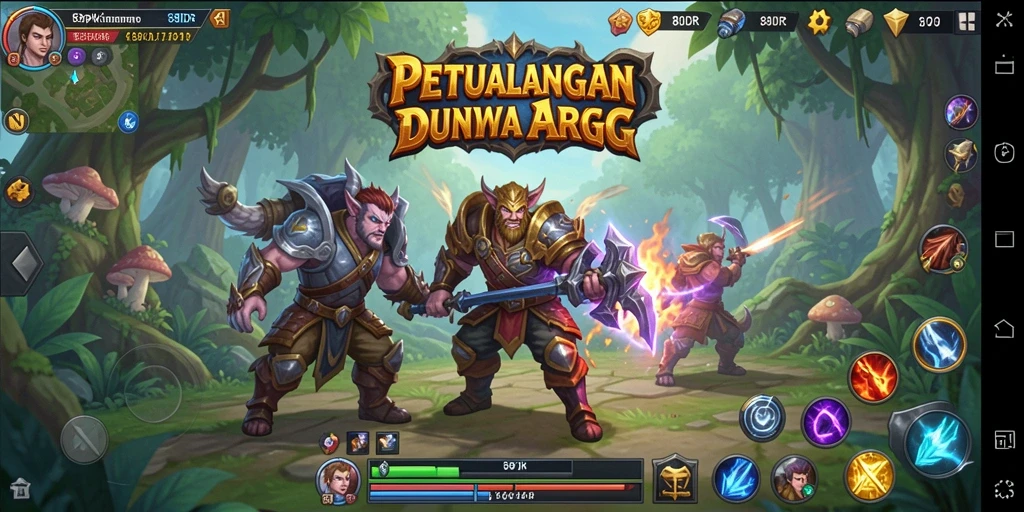 Tampilan gameplay seru di dunia ARPG yang luas