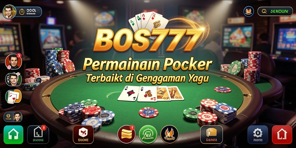 Screenshot gameplay poker yang intens dan menarik di BOS777.