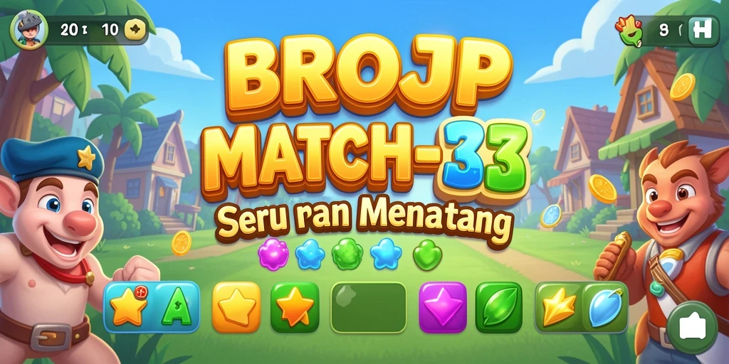 Tampilan gameplay BROJP yang seru dan penuh warna.