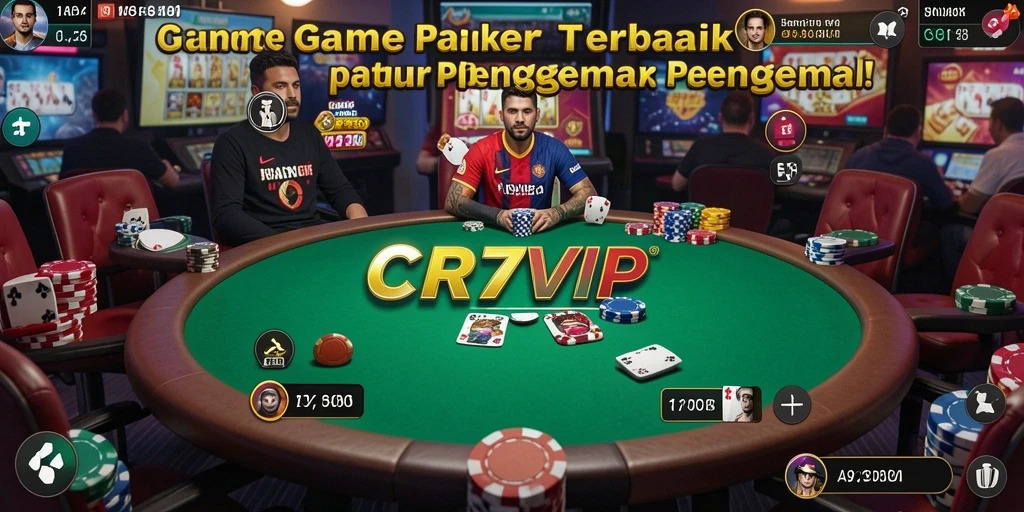Tampilan gameplay menegangkan dalam permainan poker CR7VIP.