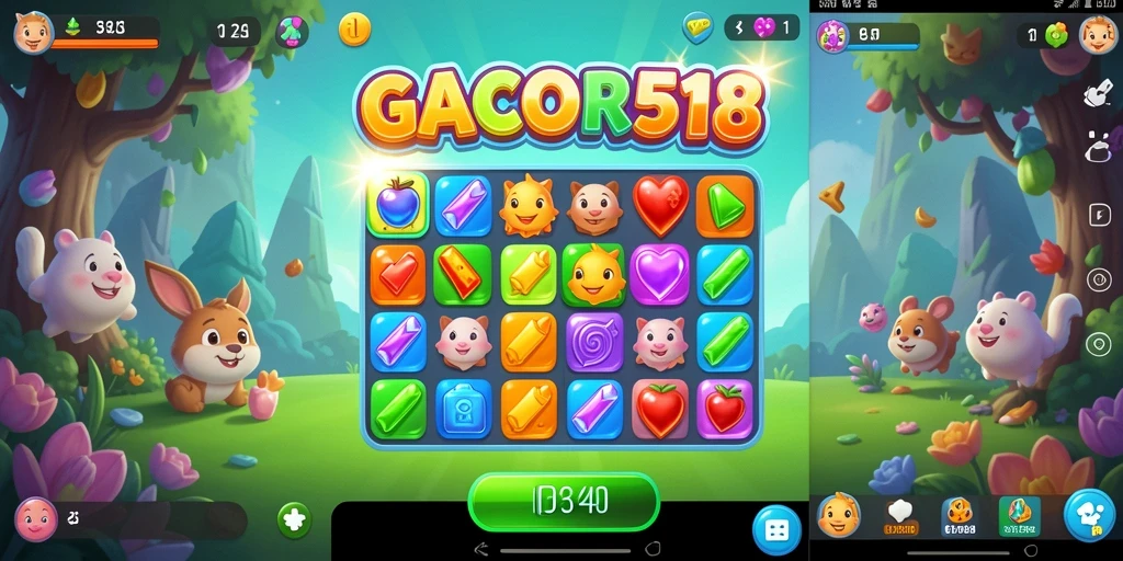 Tampilan gameplay GACOR518 dengan balok warna-warni yang mengasyikkan.