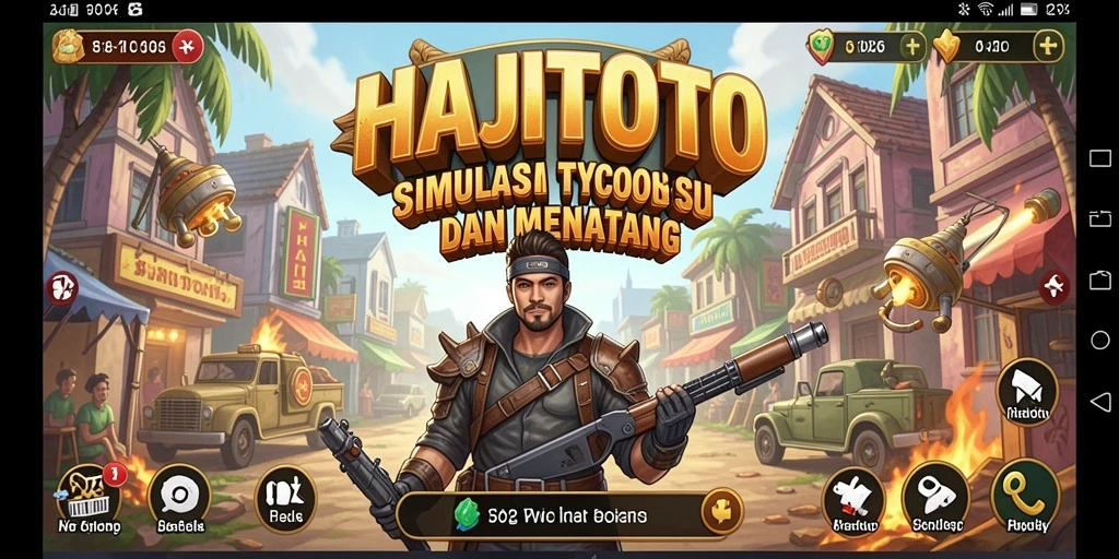 Screenshot gameplay menampilkan simulasi bisnis yang menarik.