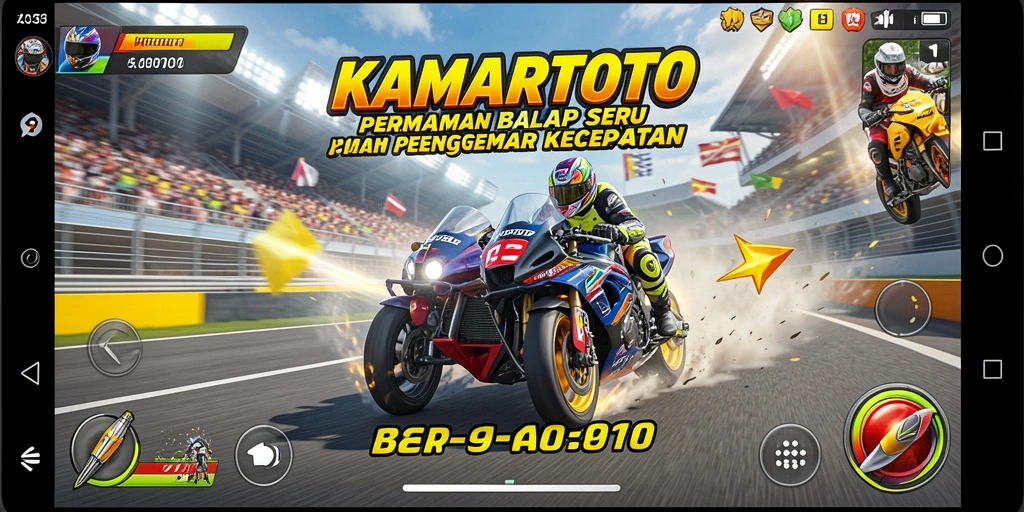 Gameplay seru dengan balapan penuh aksi di KAMARTOTO.
