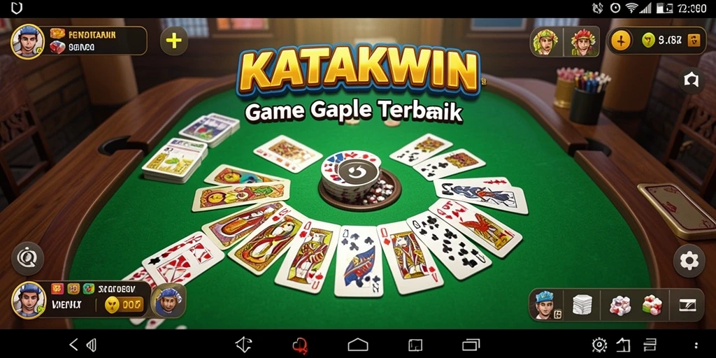 Tampilan gameplay KATAKWIN yang menarik dan penuh warna.