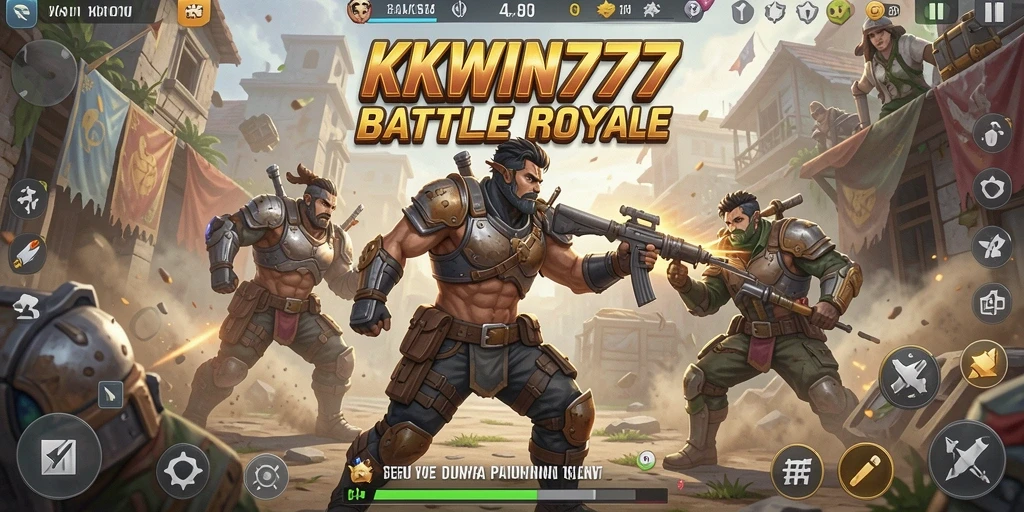 Screenshot gameplay menunjukkan aksi seru dalam pertempuran Battle Royale.