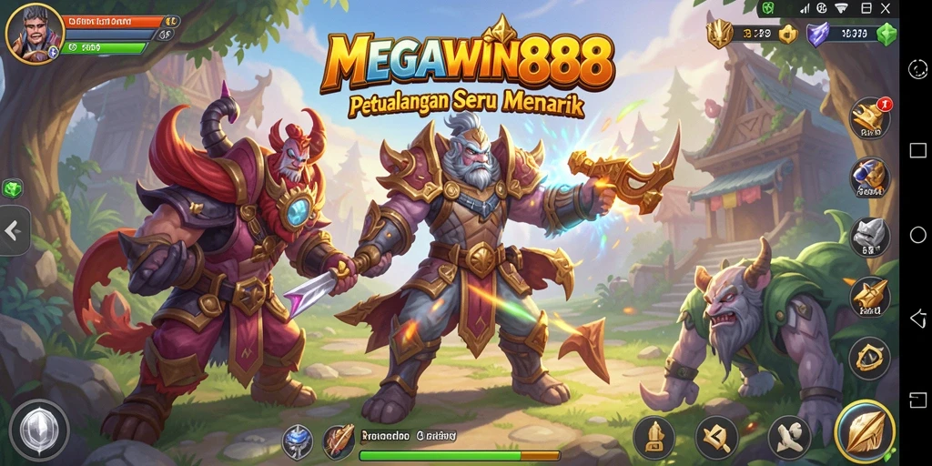Tampilan gameplay MEGAWIN888 yang menakjubkan dan mendebarkan.