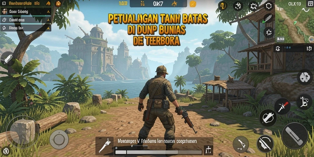 Screenshot menampilkan petualangan menarik di dunia terbuka OLX17.